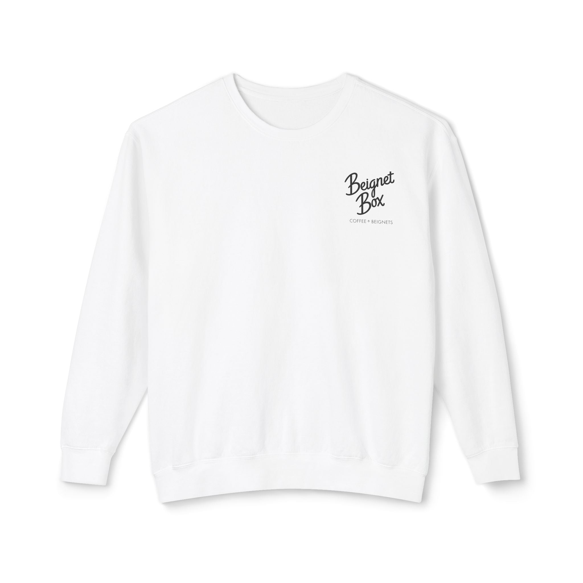 Beignet Box Logo Sweatshirt — Coffee & Beignets Crewneck